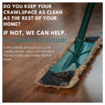 A poster with a mop on a wooden floor