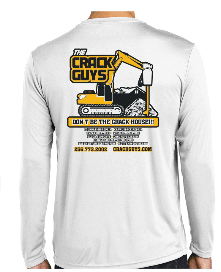 Crack guys long sleeve back