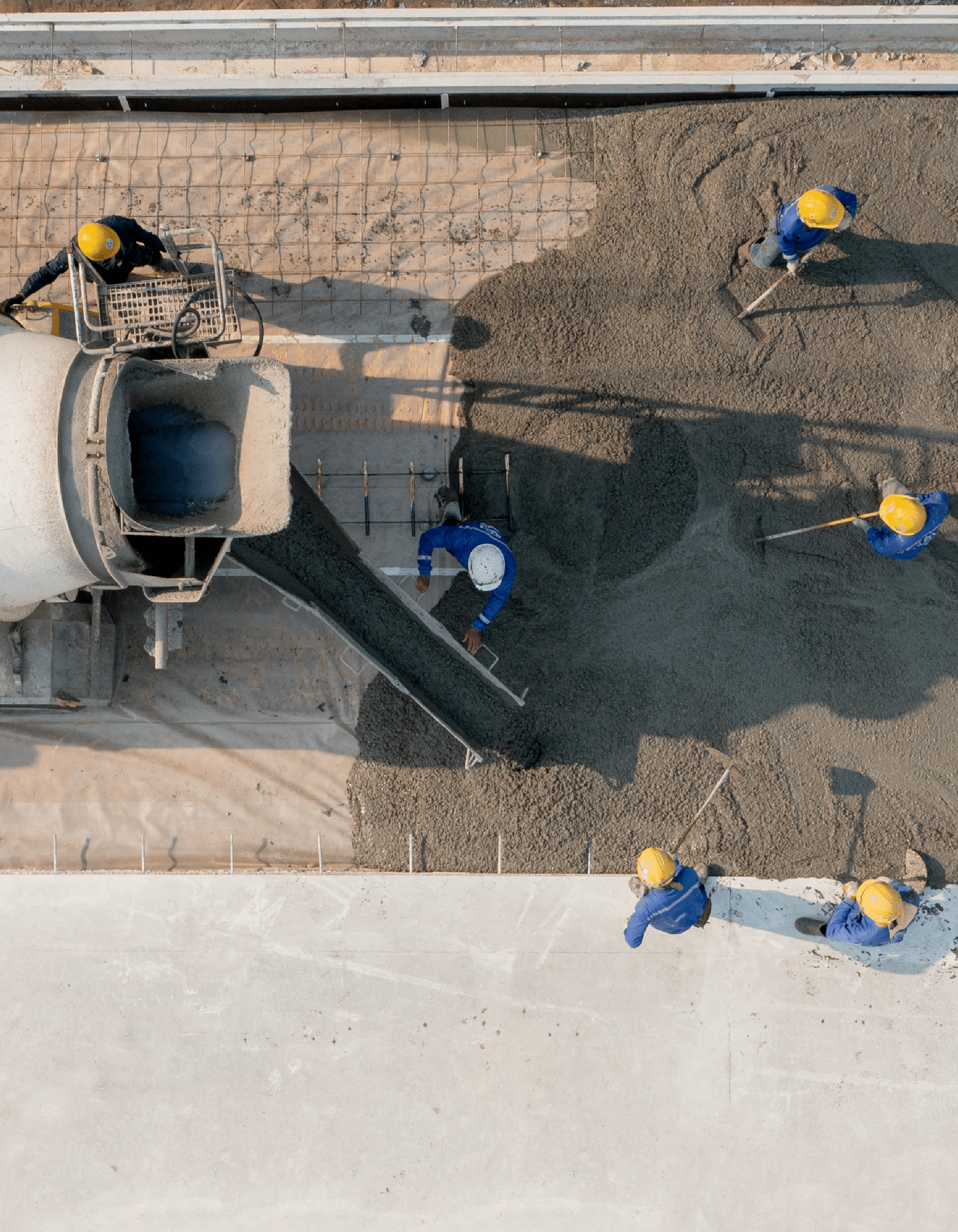 Concrete Truck from Drone Above for Web