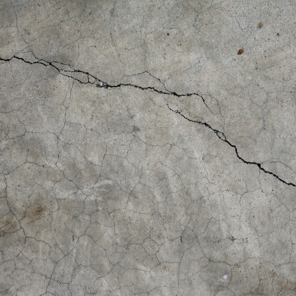 crack on concrete foundation