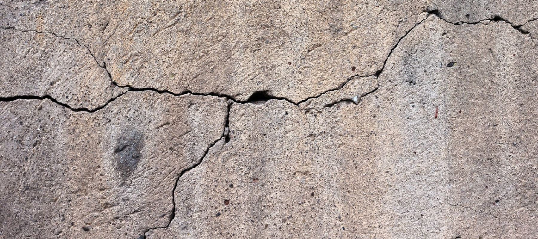 A crack in a home's foundation