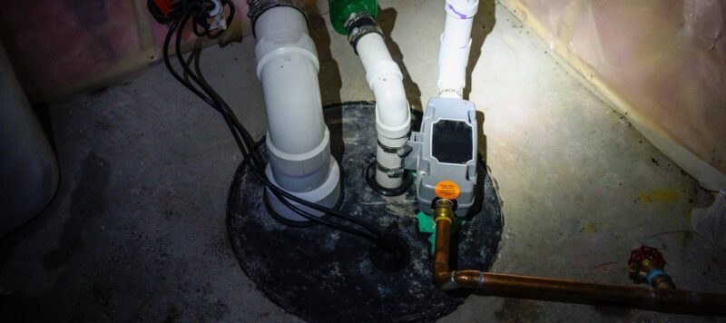 sump pump in manhole